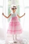 Turquoise Organza Double Layered Flower Girl Dress